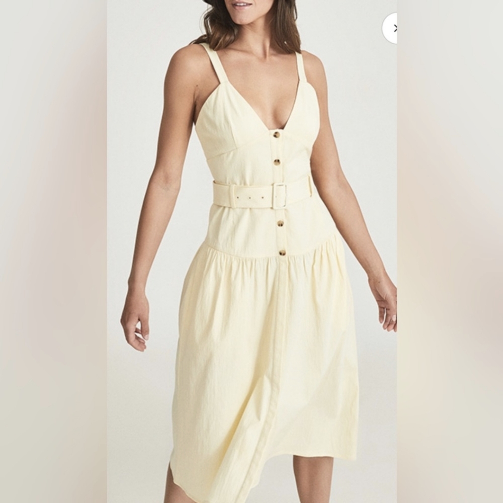 NWT REISS Vita Button Through Midi Sundress